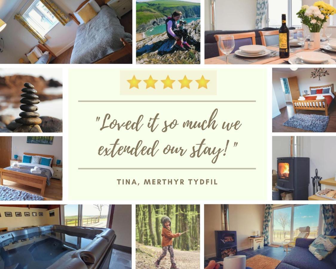 Luxury Cottage With Private Indoor Hot Tub+Woodlands Llanfyrnach Bagian luar foto